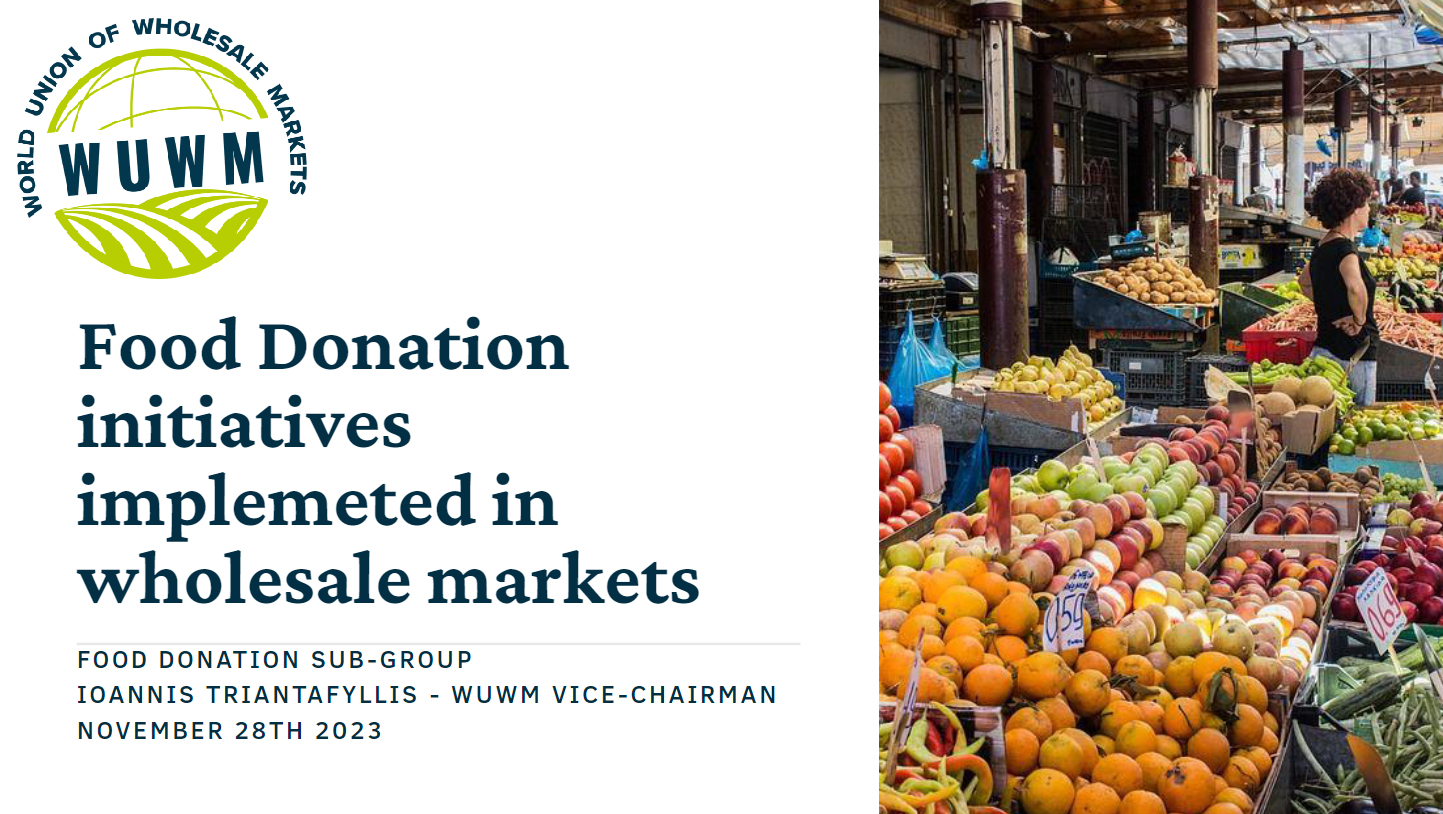 Food Donation initiatives in wholesale markets